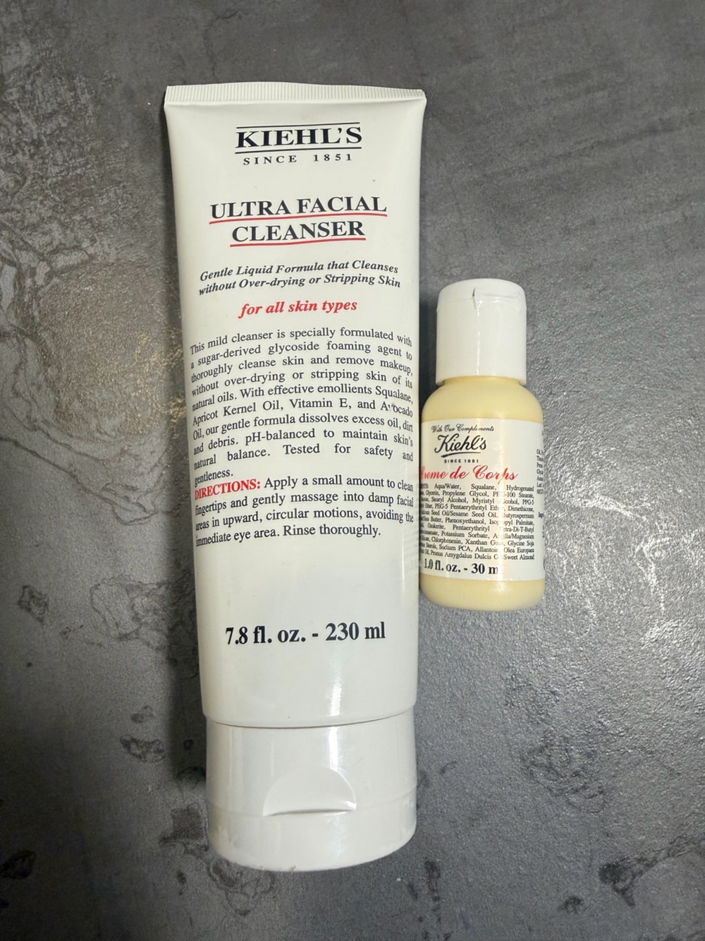 NEW Kiehl's Ultra Facial Cleanser Face Wash & travel Creme De Corps
